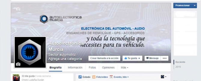 Facebook de Autoelectrónica Murcia